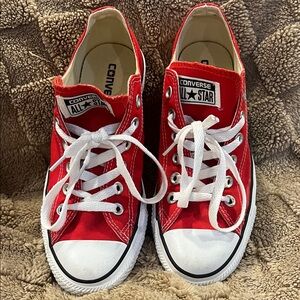 Converse Kids Red Canvas Sneakers